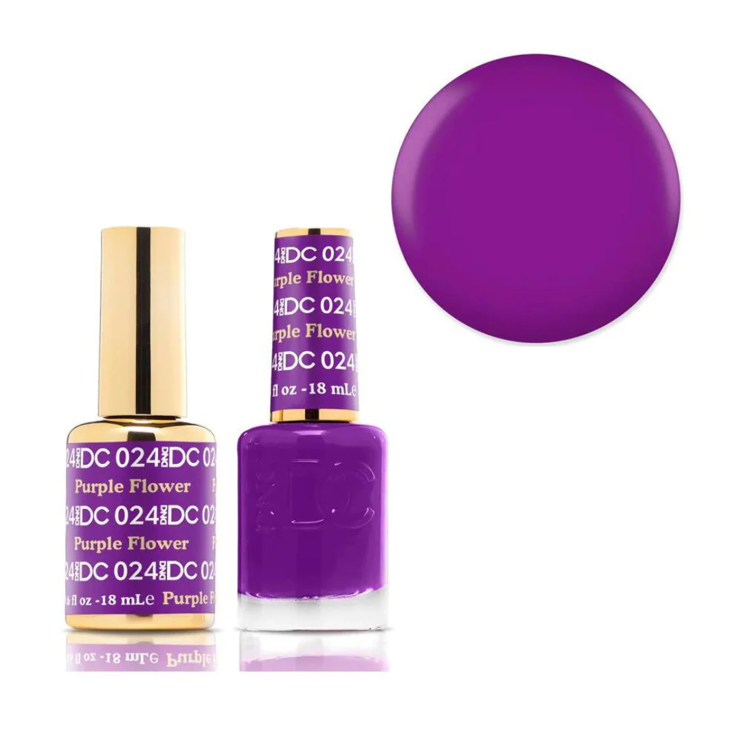 DND DC Gel & Lacquer Duo - Purple Flower #024 - Image 2