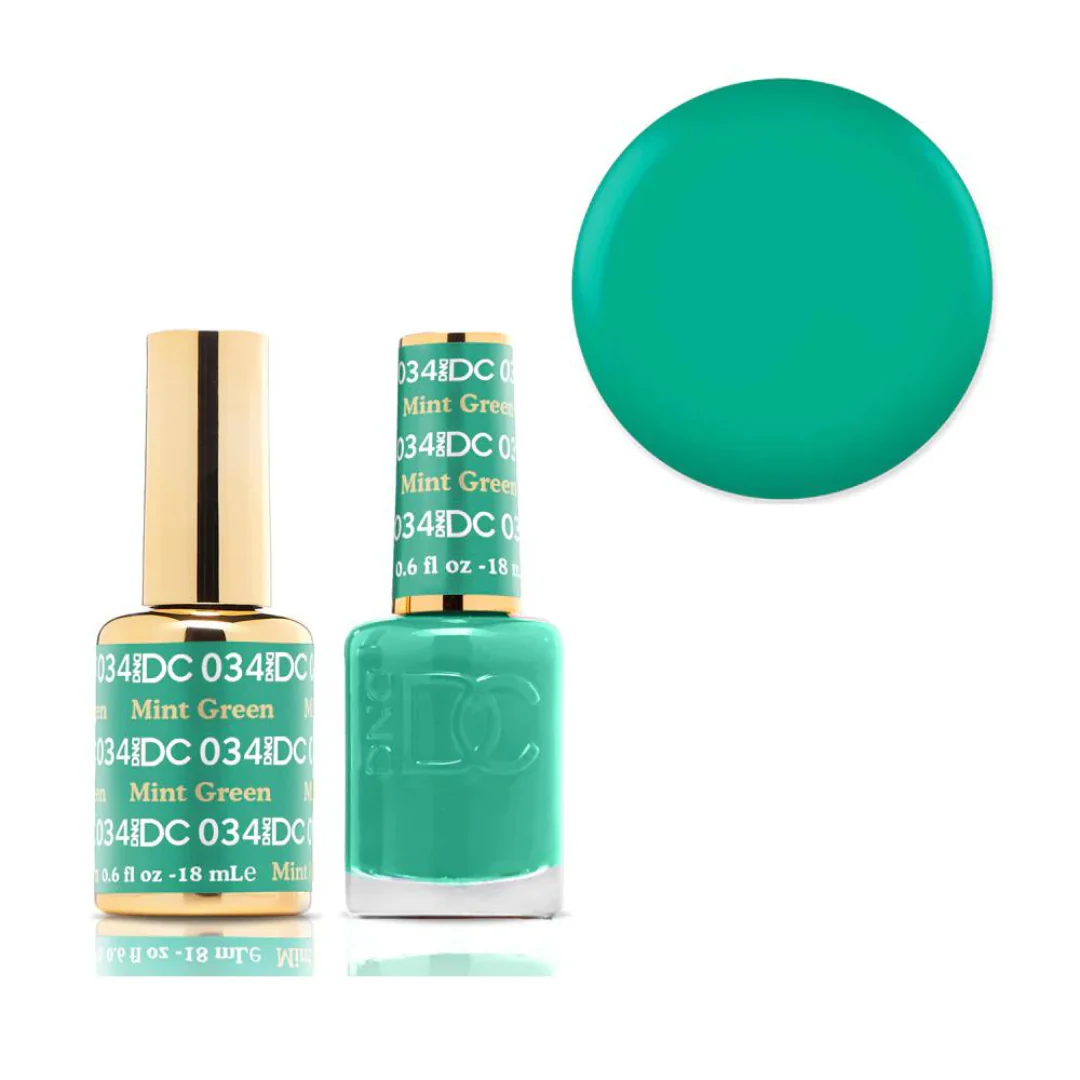 DND DC Gel & Lacquer Duo - Mint Green #034 - Image 2