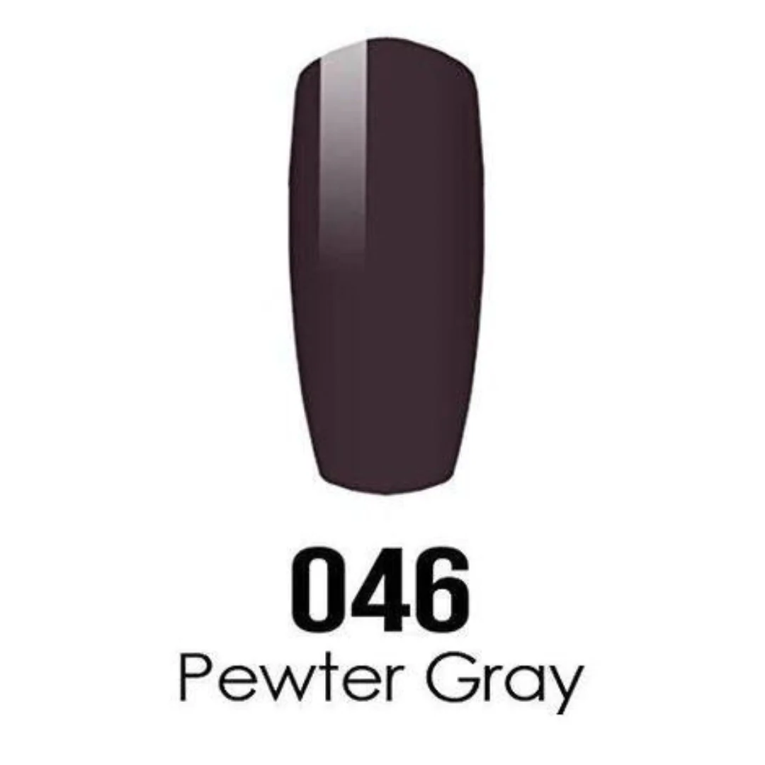 DND DC Gel & Lacquer Duo - Pewter Gray #046 - Image 2