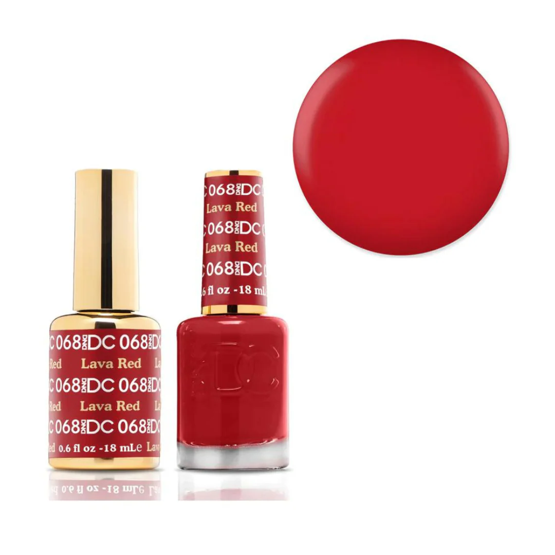 DND DC Gel & Lacquer Duo - Lava Red #068 - Image 2