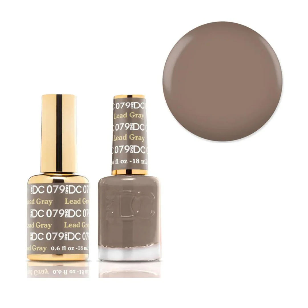 DND DC Gel & Lacquer Duo - Lead Gray #079 - Image 2