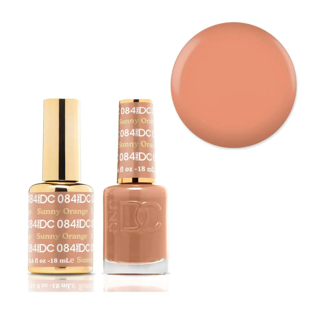 DND DC Gel & Lacquer Duo - Sunny Orange #084 - Image 2