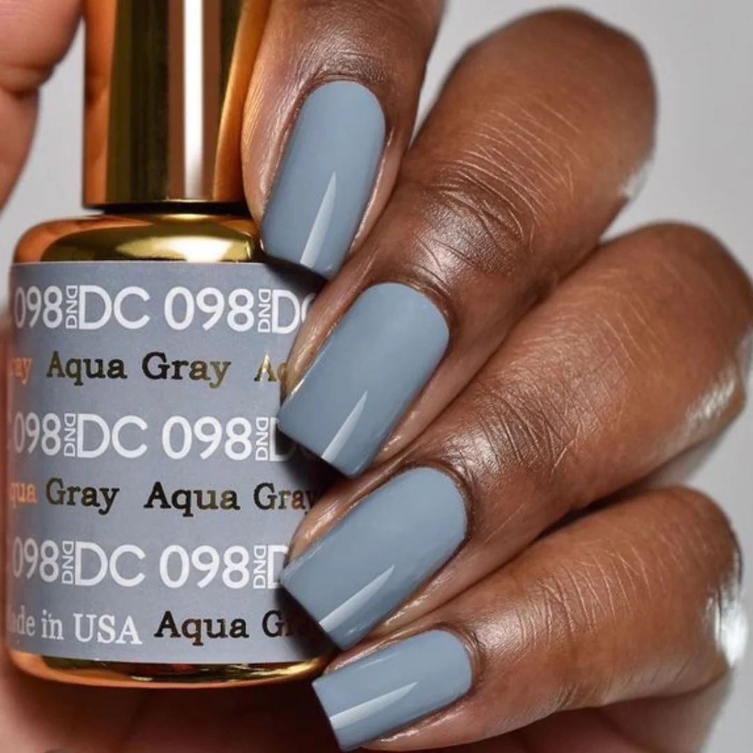 DND DC Gel & Lacquer Duo - Aqua Gray #098 - Image 2