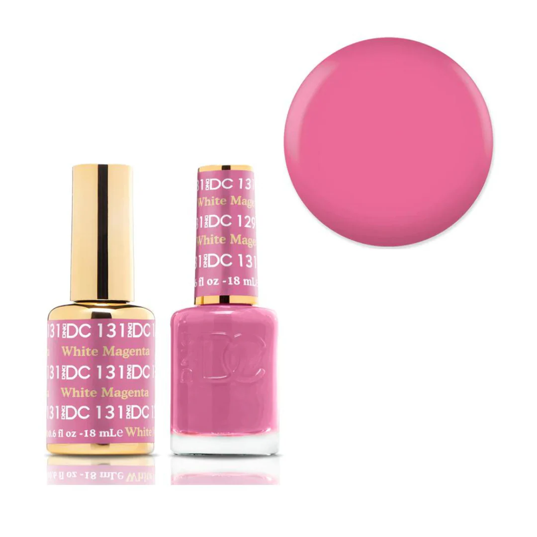 DND DC Gel & Lacquer Duo - White Magenta #131 - Image 2