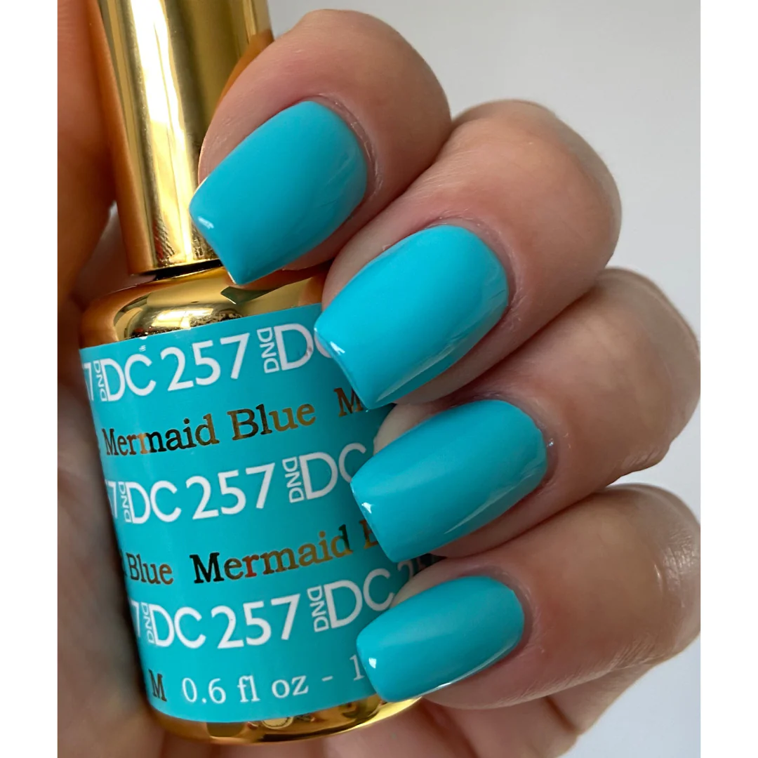 DND DC Gel & Lacquer Duo - Mermaid Blue #257 - Image 2