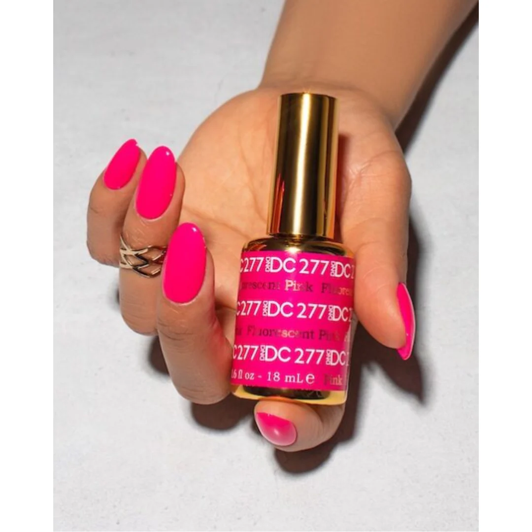 DND DC Gel & Lacquer Duo - Fluorescent Pink #277 - Image 2