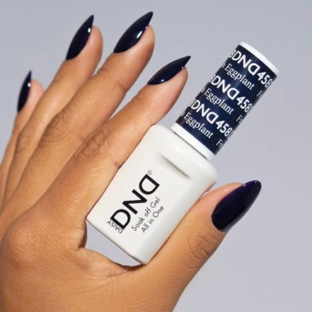 DND Gel & Lacquer Duo - Fresh Eggplant #458 - Image 2
