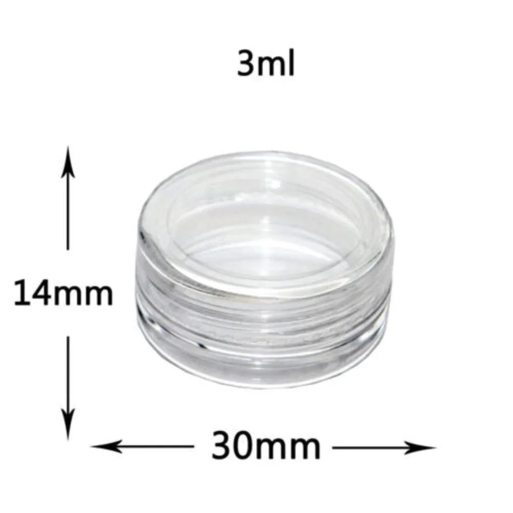 Empty Plastic Jar for Nail Art - Round