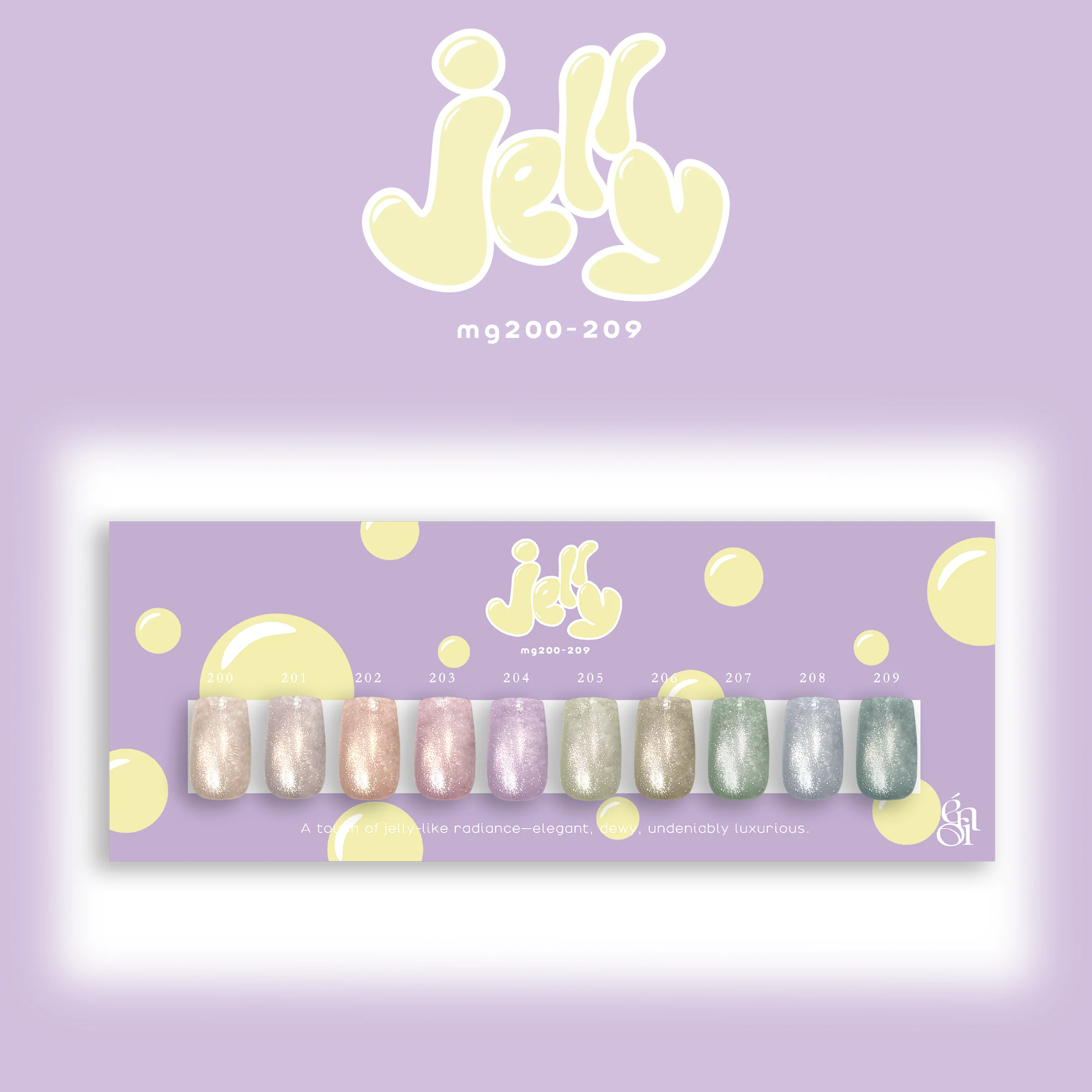 Enoi Cat Eye Gel Polish - Jelly Magnet Set #MG200-MG209