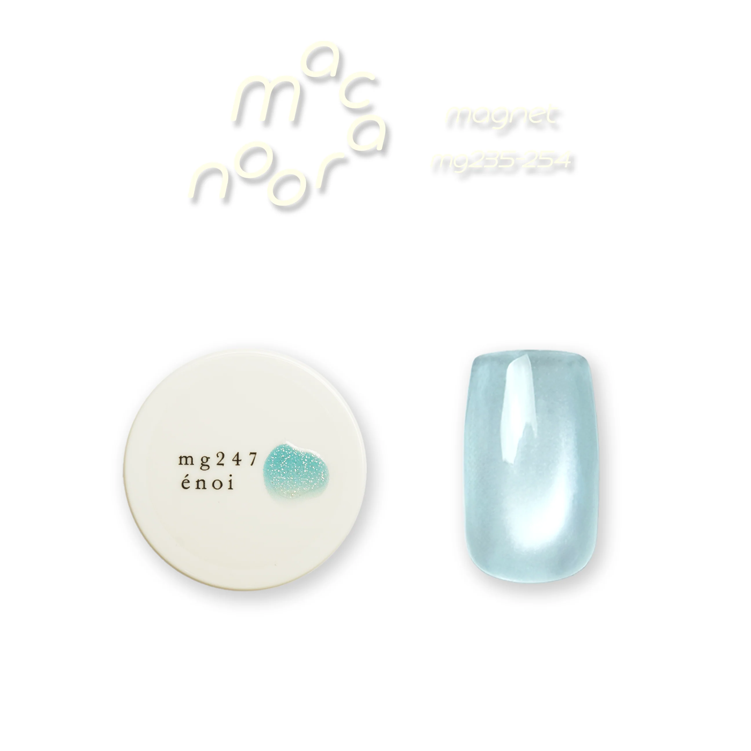 Enoi Cat Eye Gel Polish - Macaroon Magnet Collection #MG235-254 - Image 15