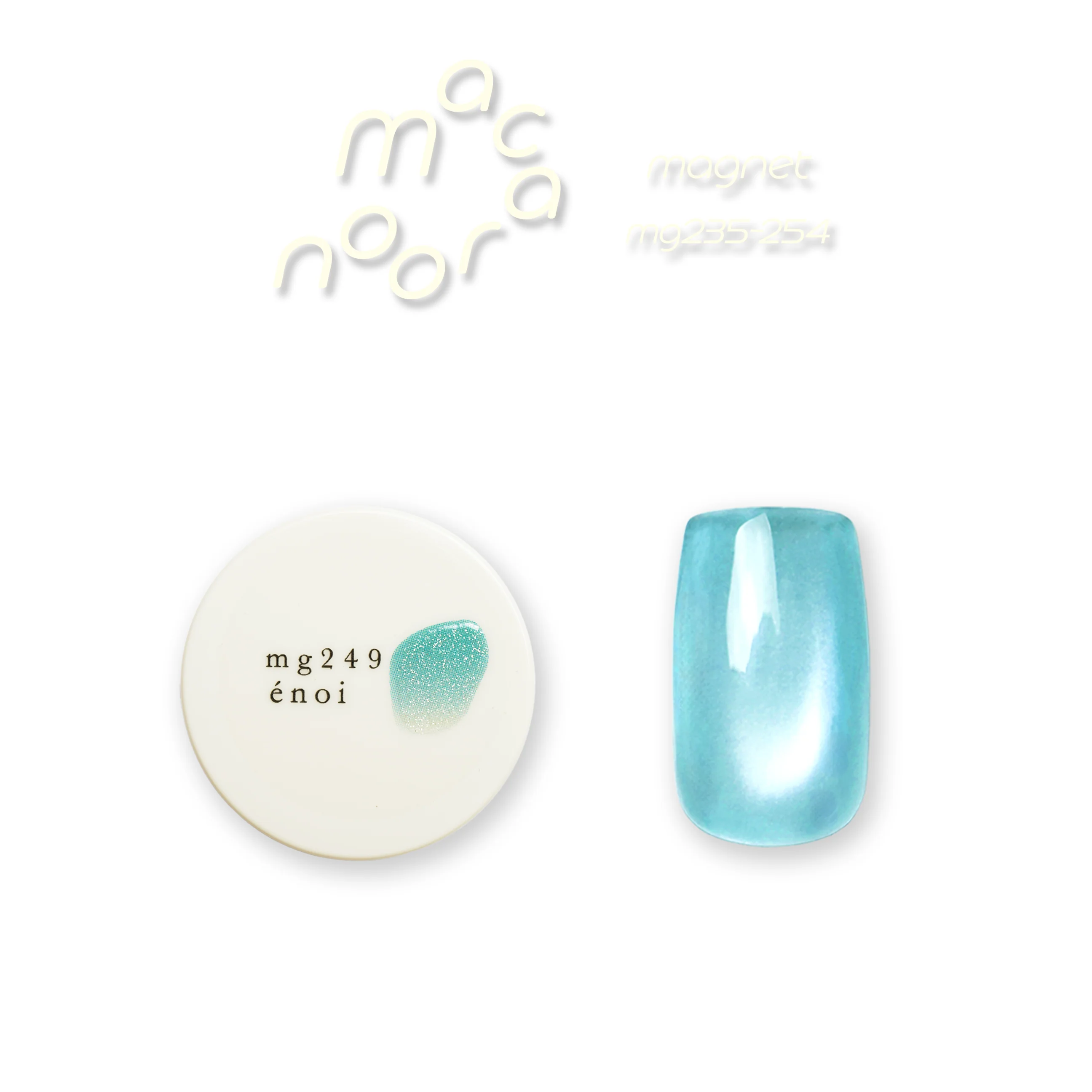 Enoi Cat Eye Gel Polish - Macaroon Magnet Collection #MG235-254 - Image 17