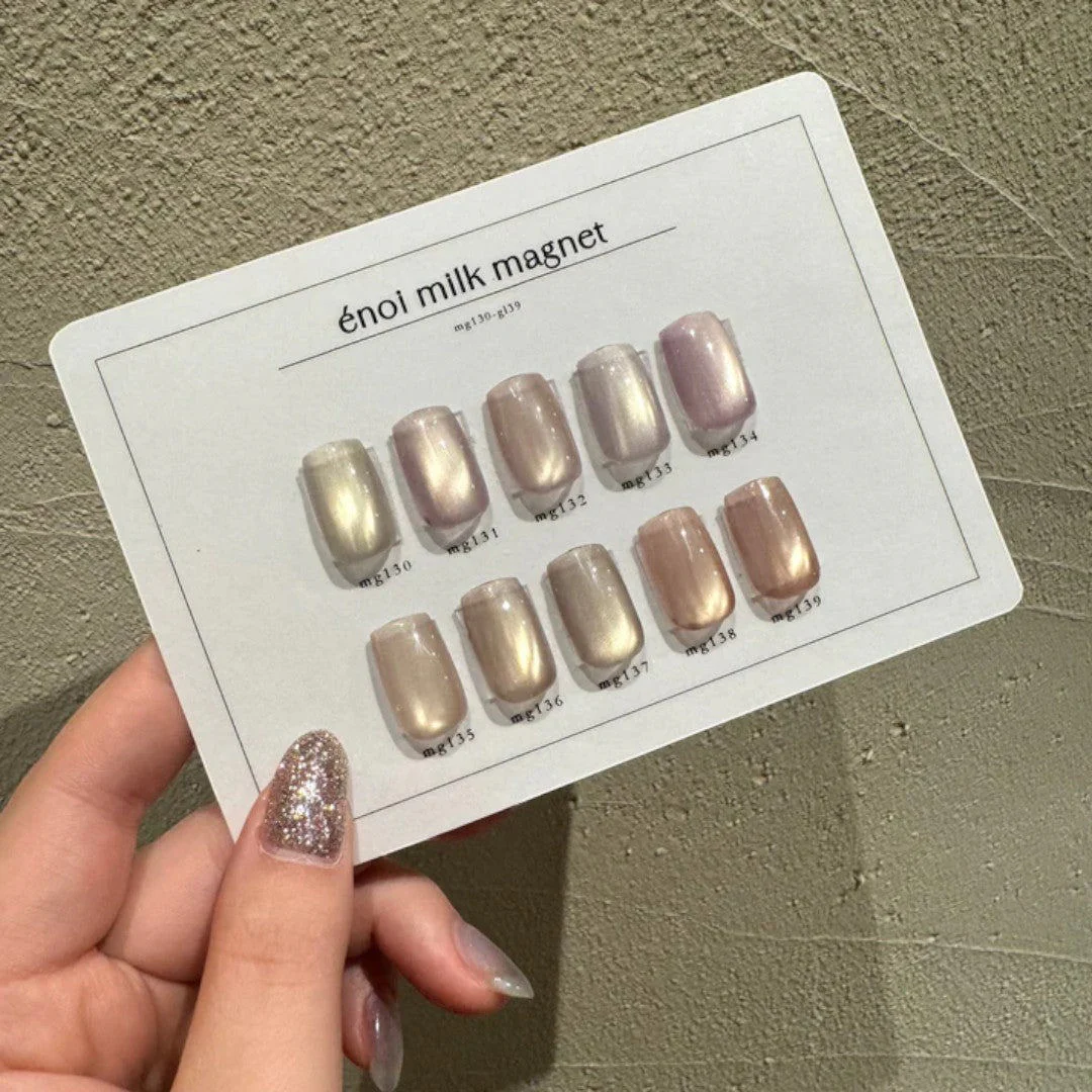 Enoi Cat Eye Gel Polish - Milk Magnet #MG136 - Image 2