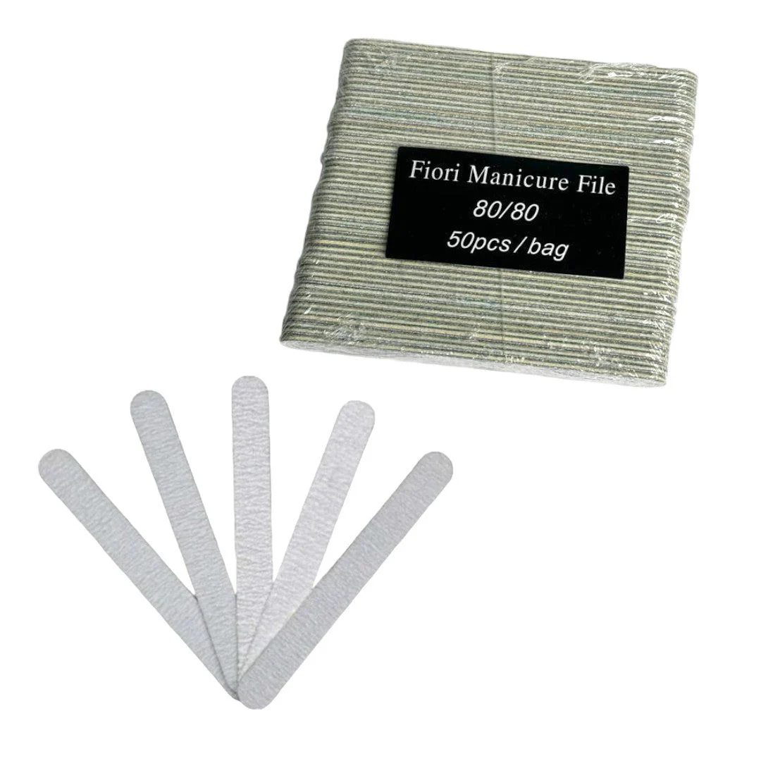 Fiori Mini Nail Files - Zebra 80/80 Grit - Image 5