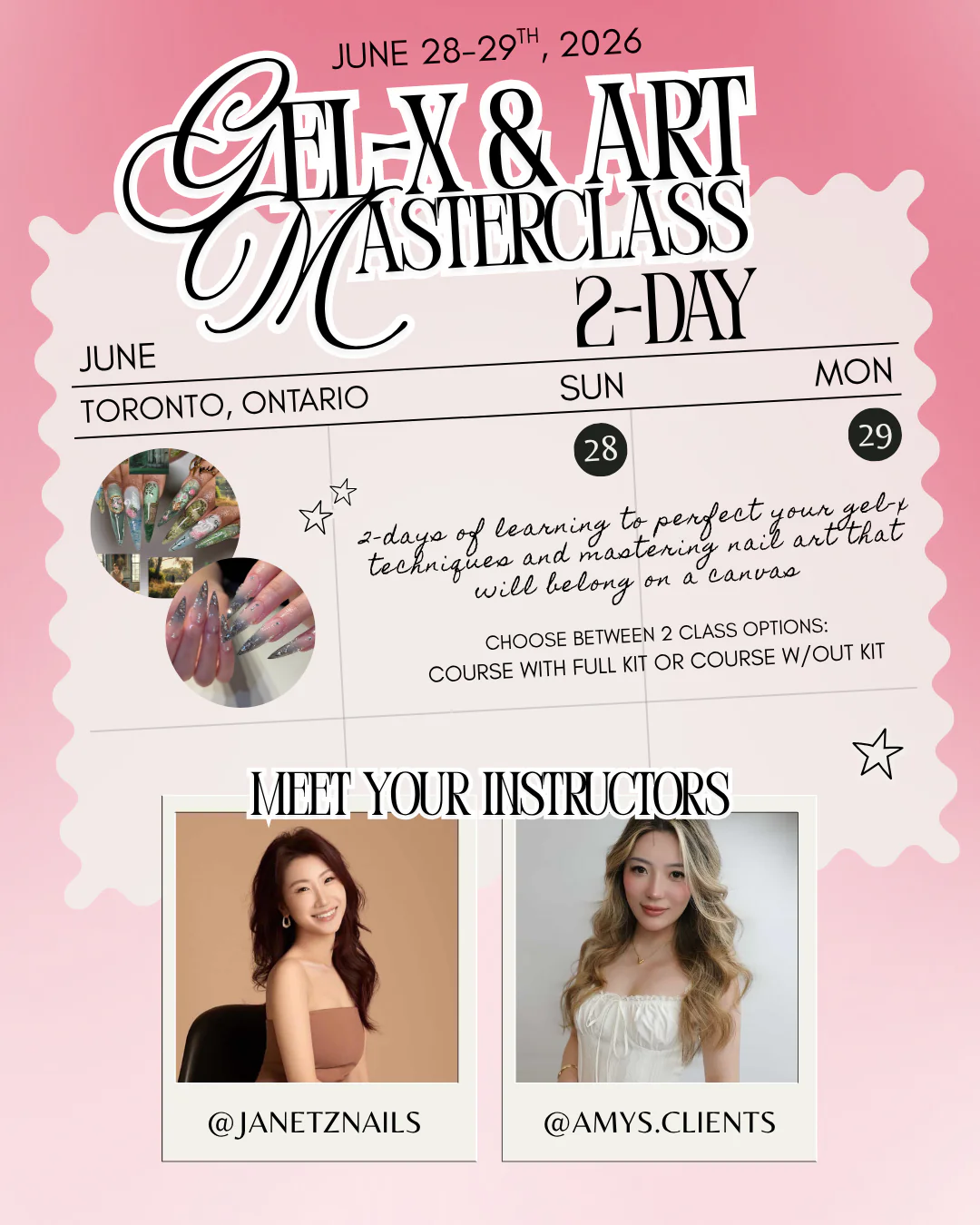 Gel-X & Art Masterclass 2-Day Course with @amys.clients & @janetznails | June 28–29, 2026