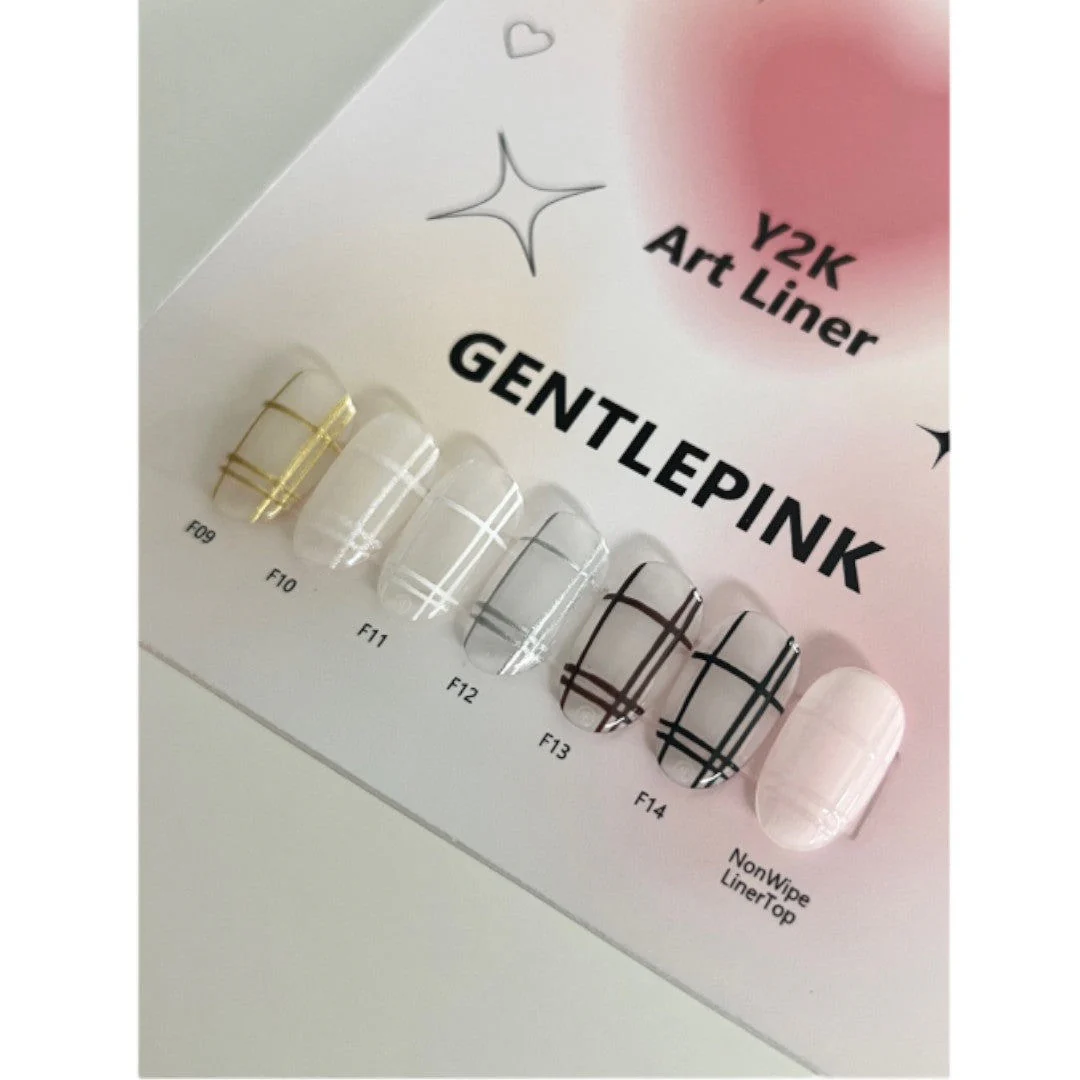 Gentle Pink Gel Art Liner - Metal Gold #F09 - Image 3