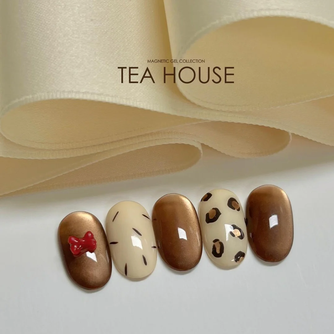 Gentle Pink Cat Eye Gel Polish - Rose Tea #ST124 - Image 3