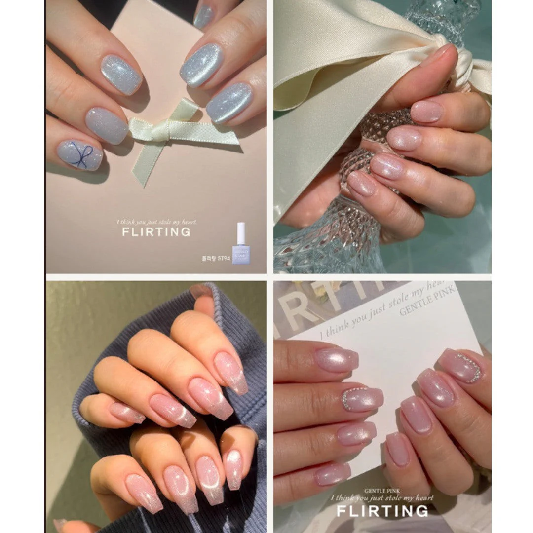 Gentle Pink Cat Eye Gel Polish #ST88 - Image 2