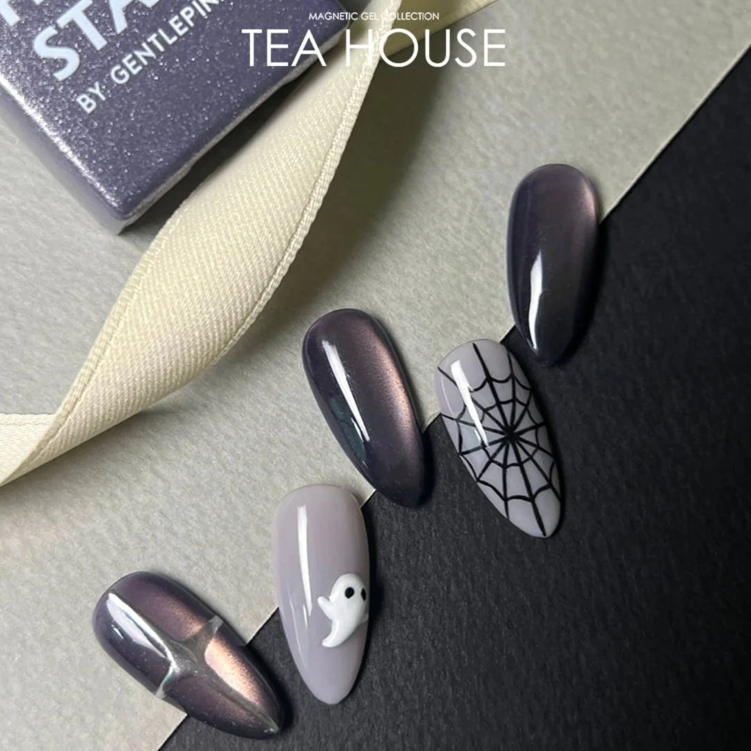 Gentle Pink Cat Eye Gel Polish - Tea House Collection (10Pcs) - Image 5