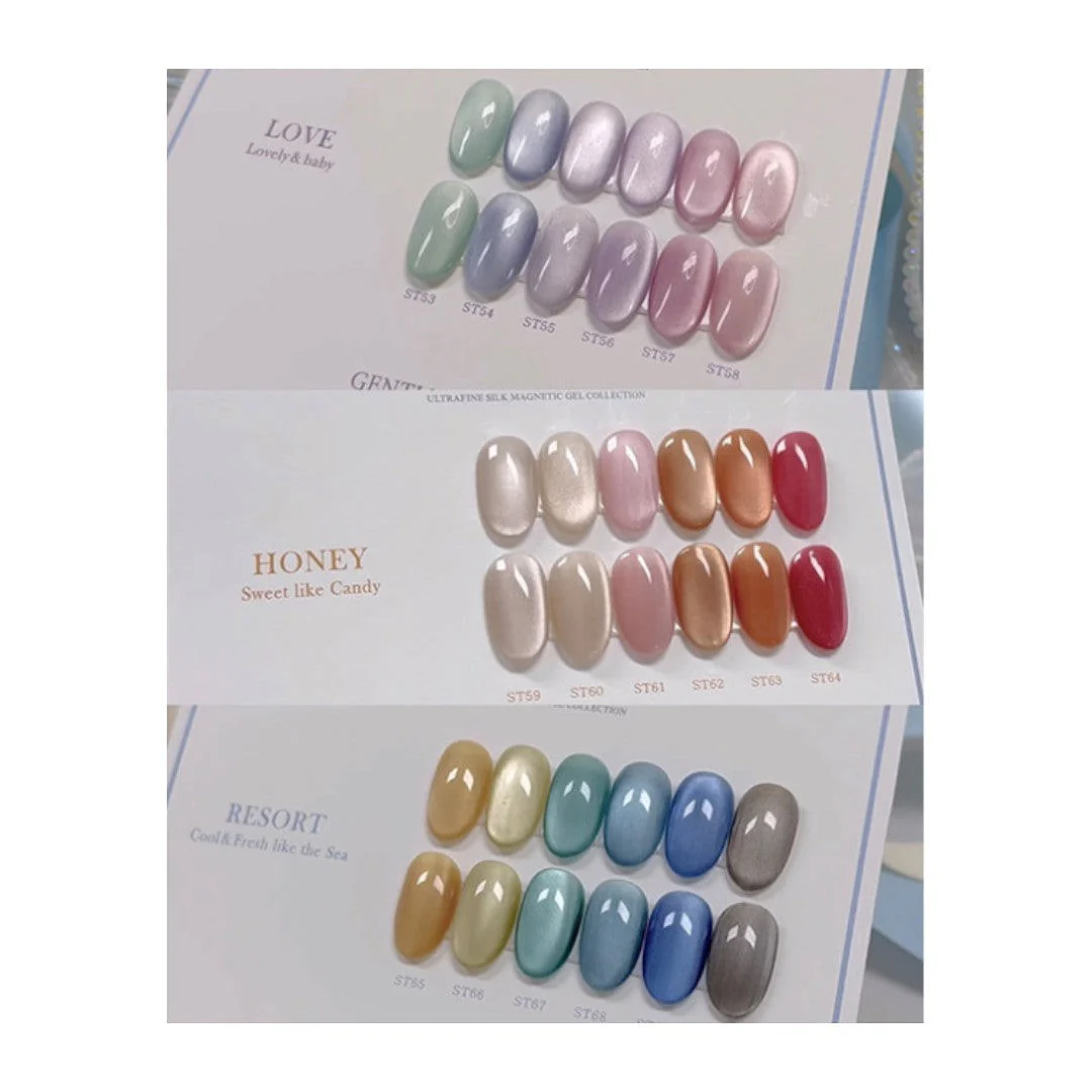 Gentle Pink Cat Eye Gel Polish #ST70 - Image 2