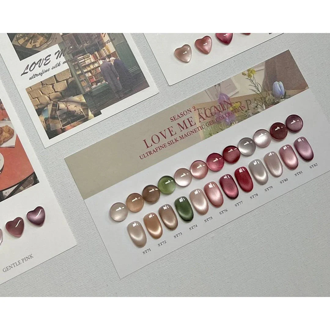 Gentle Pink Cat Eye Gel Polish #ST81 - Image 2