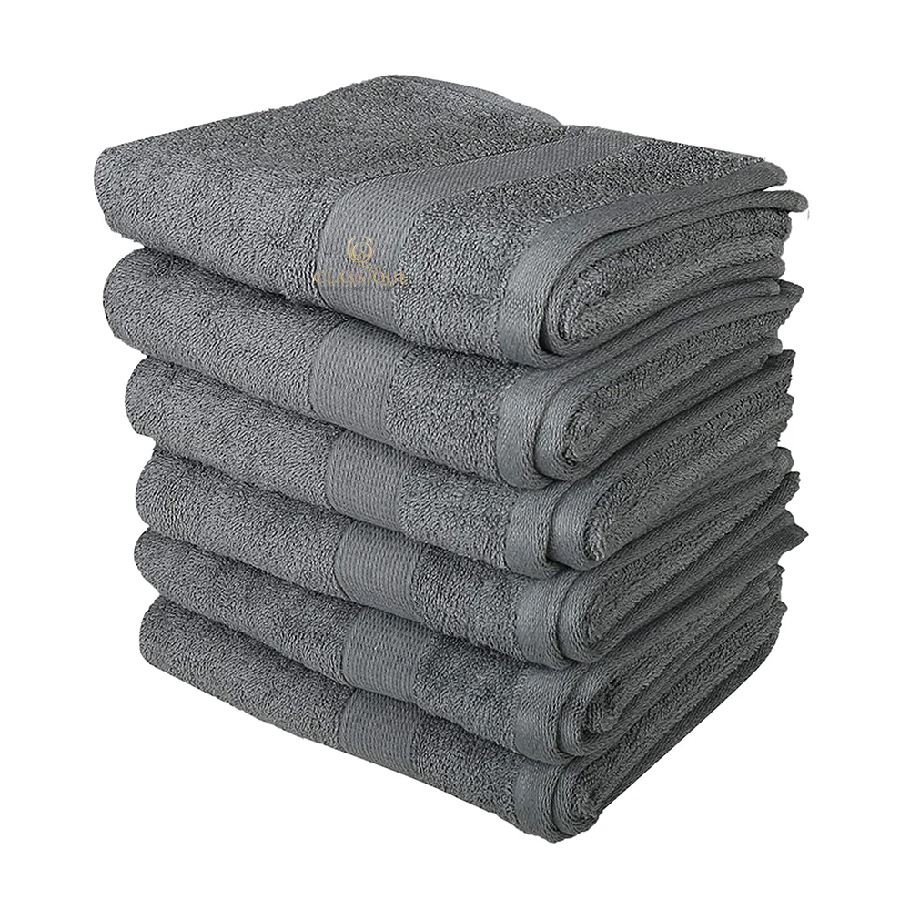 CNBS Bleach-Resistant Towels 16x27 2.5lbs (Pack of 12) - Grey