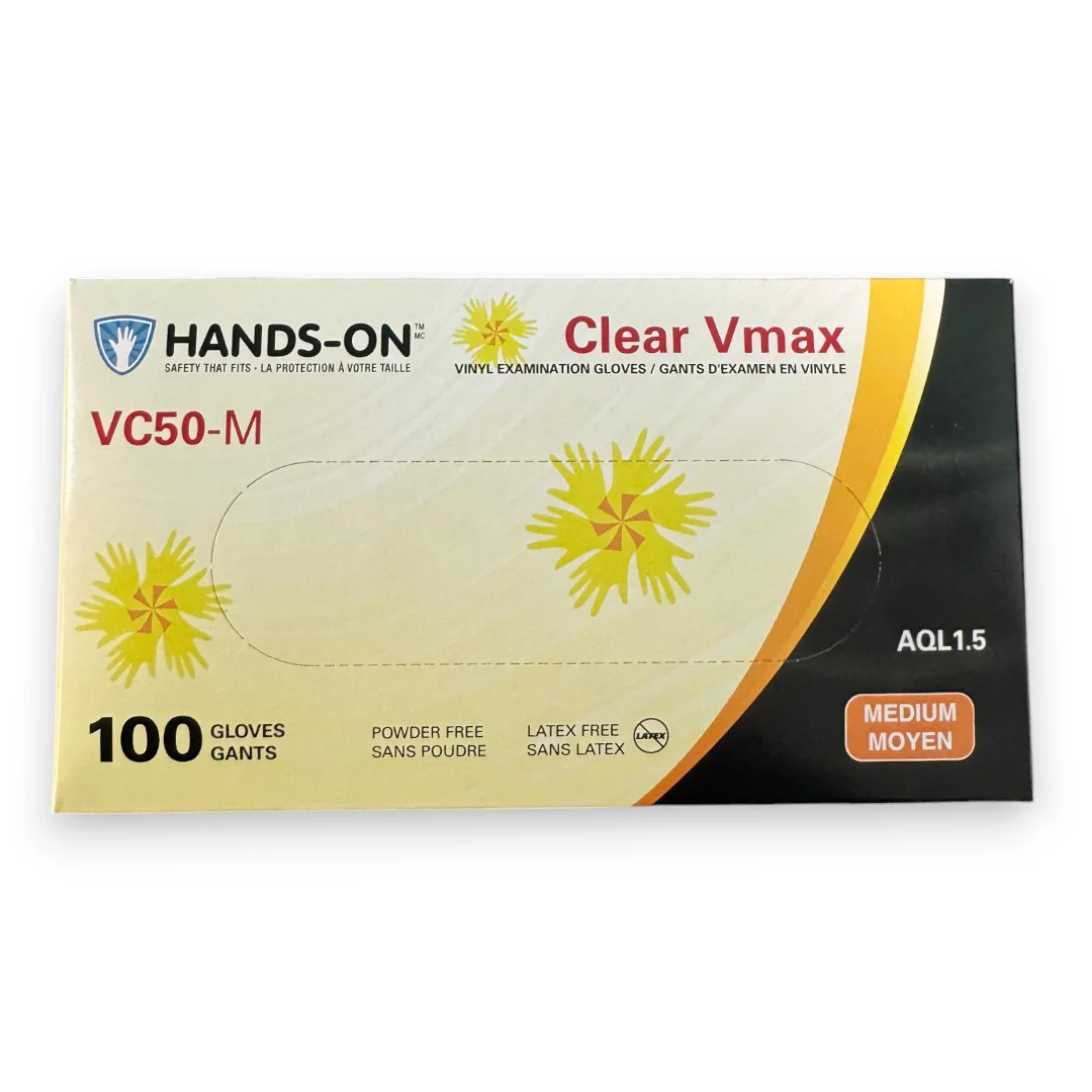 Hands-On Clear Vinyl Powder Free Gloves (Box Of 100) - Image 2