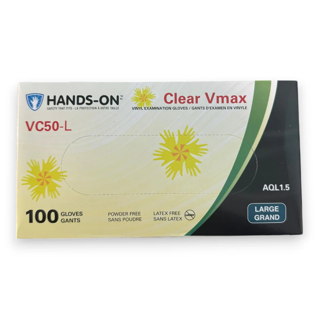 Hands-On Clear Vinyl Powder Free Gloves (Box Of 100) - Image 3