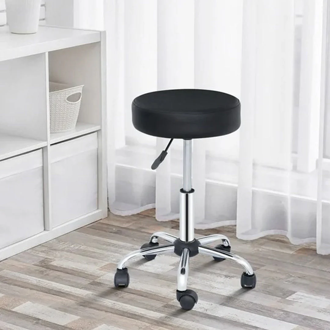 Hydraulic Circle Stool #3203B - Black - Image 2