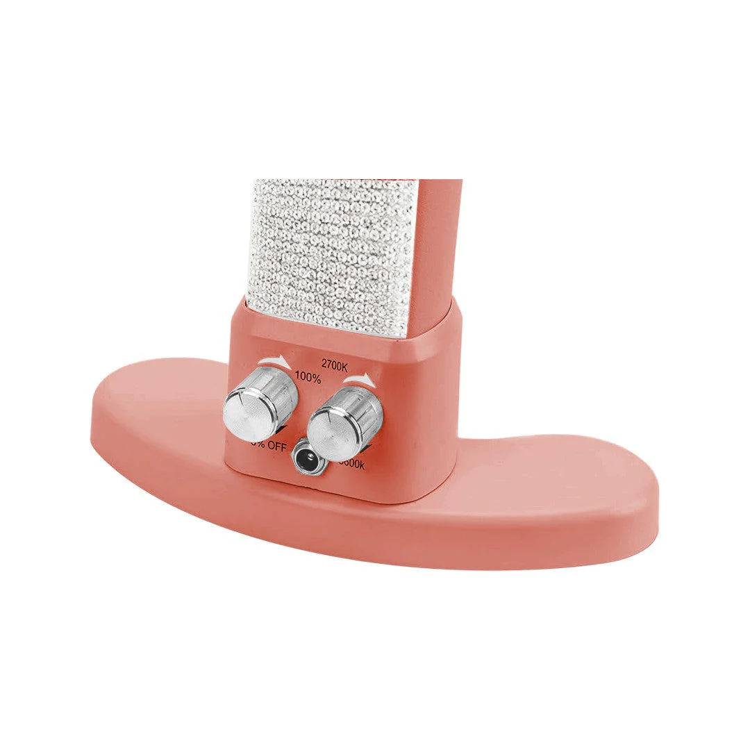 Ikonna Halfmoon Desk Lamp - Rose Gold w/ Rhinestones - Image 2