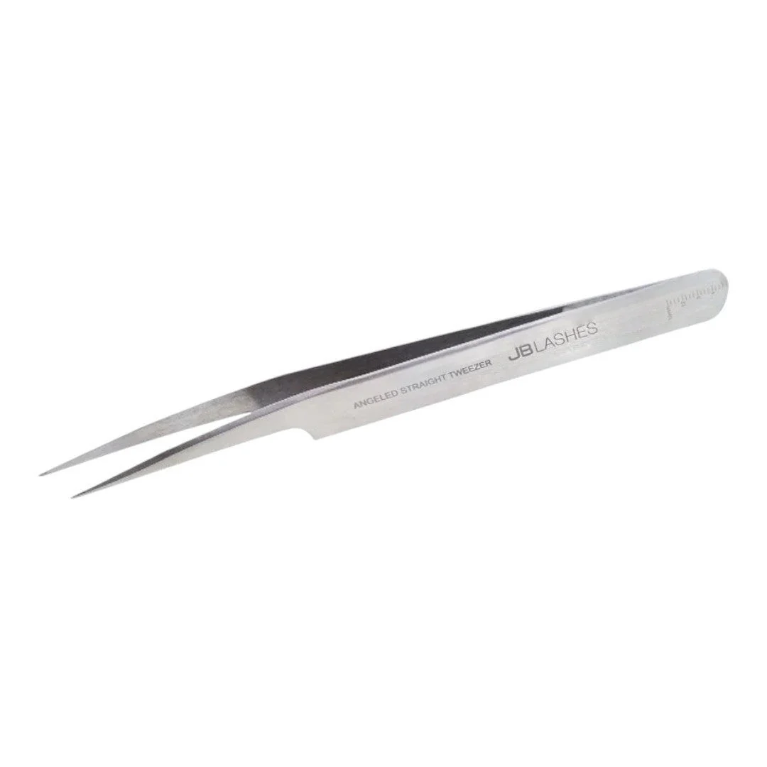 JB Stainless Steel Pro-Angled Straight Tweezer