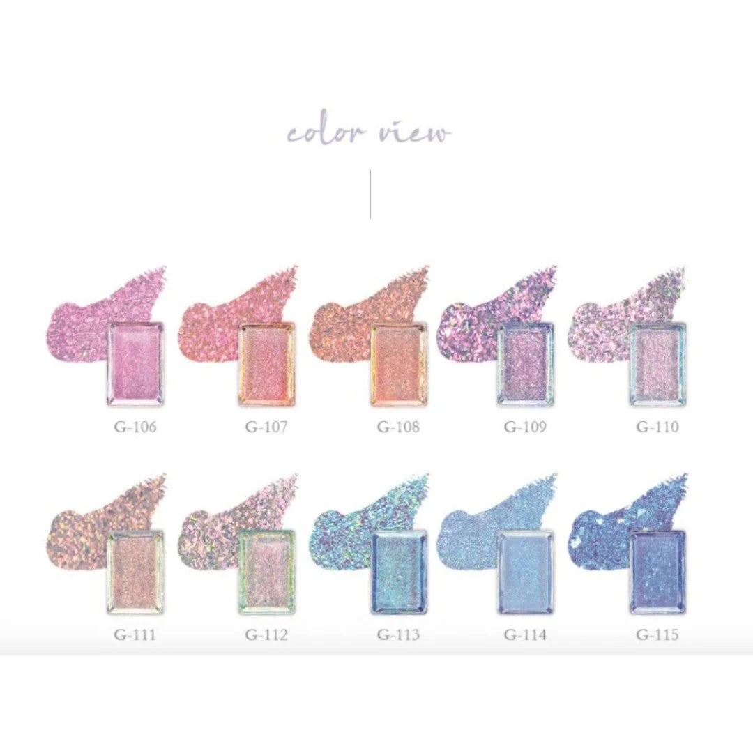 Jel and Gel Glitter Gel Polish - A Pearl In The Soil 2 Collection #G106-115 (10pcs) - Image 3