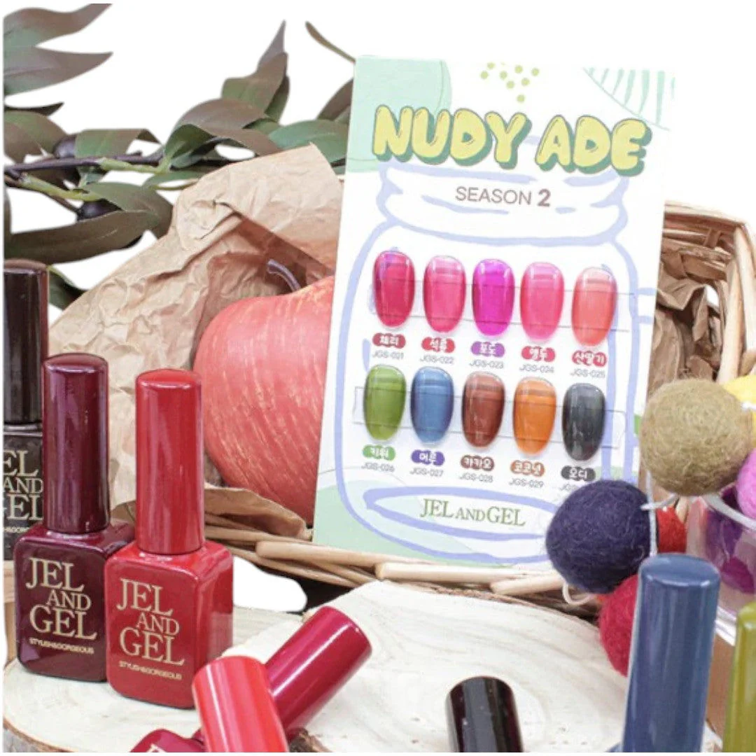 Jel and Gel Syrup Gel Polish - Nudy Ade 1 Collection #GS011-020 (10pcs) - Image 2