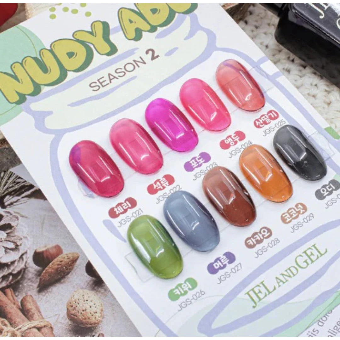 Jel and Gel Syrup Gel Polish - Nudy Ade 2 Collection #GS021-030 (10pcs) - Image 2