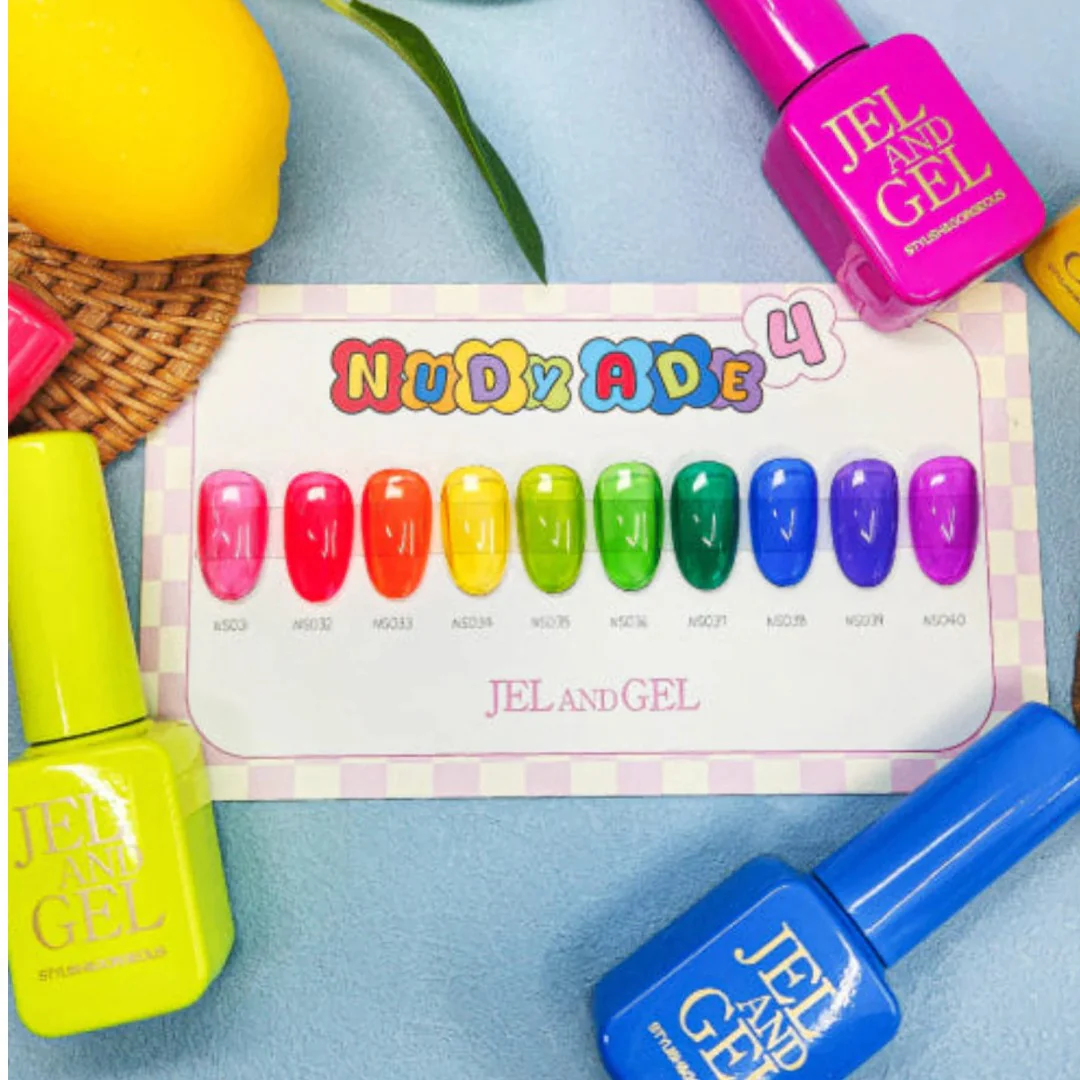 Jel and Gel Syrup Gel Polish - Nudy Ade 4 Collection #NS031-040 (10pcs) - Image 4