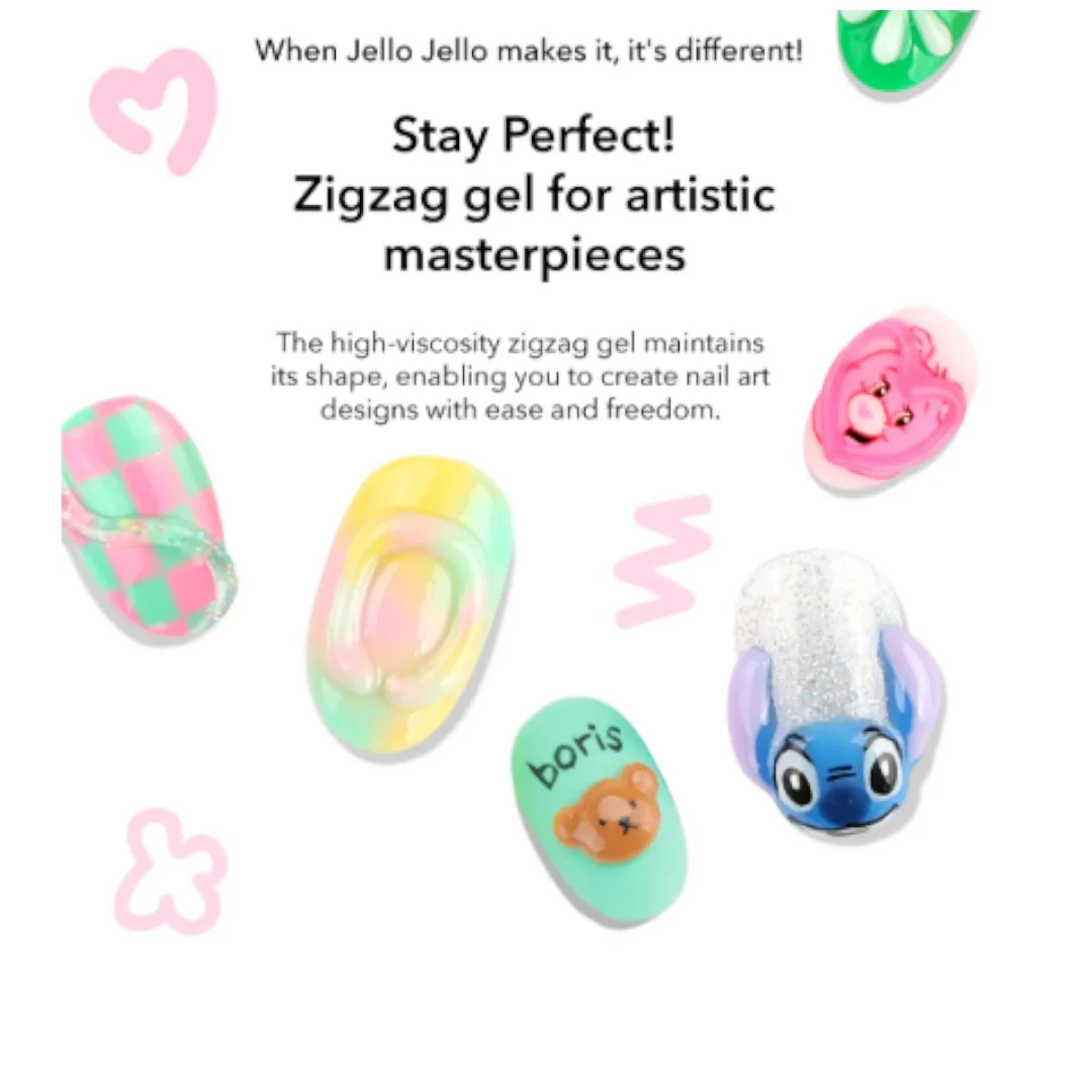 Jello Jello Zigzag Gel - Embo Clear #JT-01 10g - Image 4