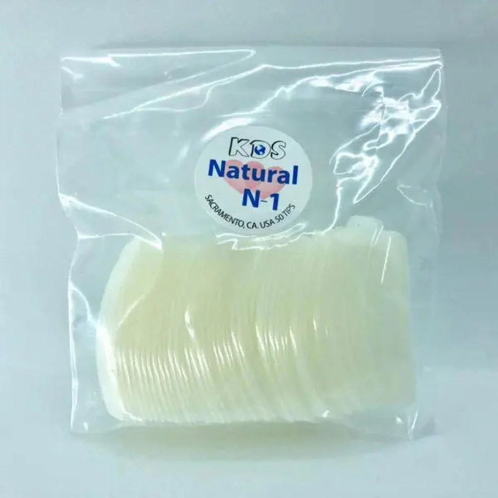 KDS Natural Nail Tips - Size #1 (Bag of 50)