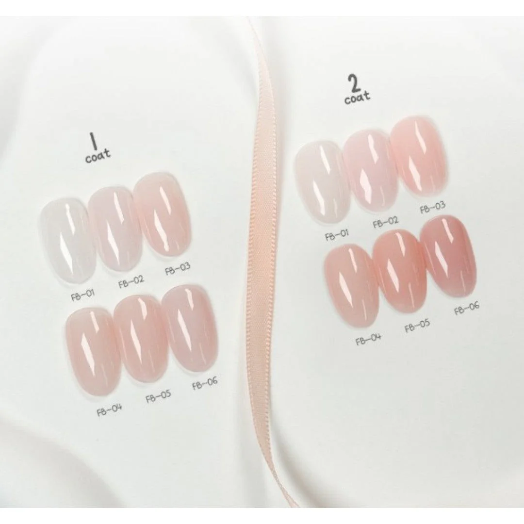 Kenzico Fiber Glass Color Base Gel Collection 6Pcs - Image 2