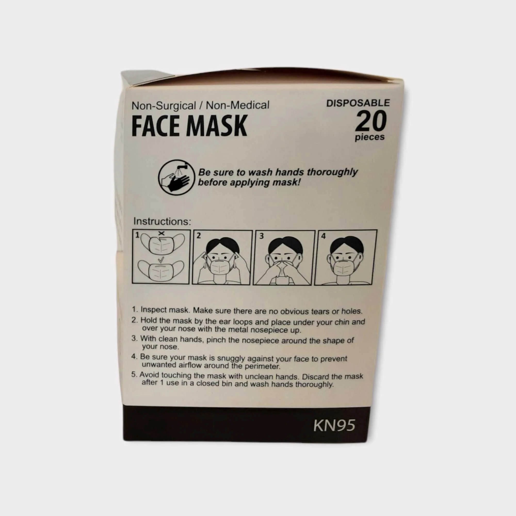 KN95 Face Mask White (Box of 20) - Image 4