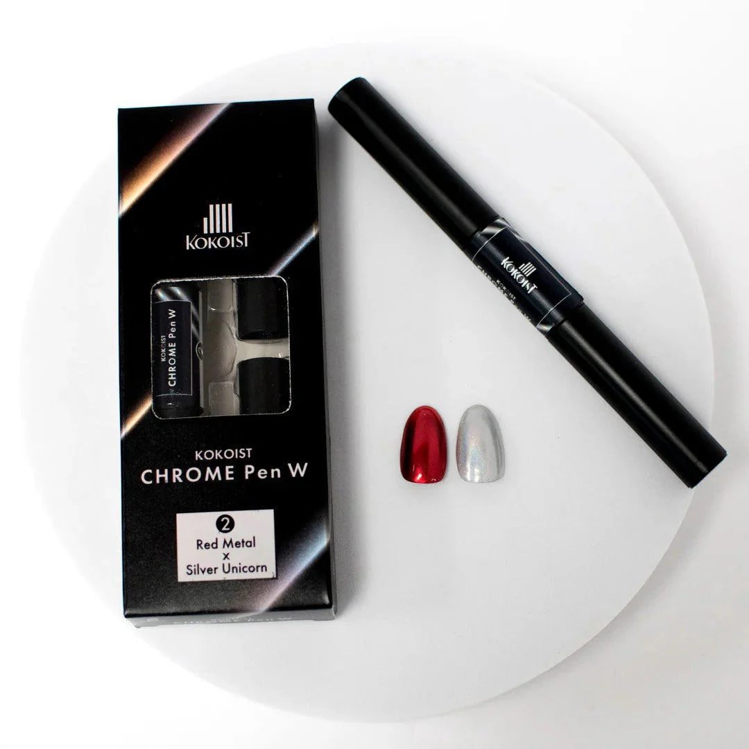Kokoist Chrome Pen #W2 - Red Metal x Silver Unicorn