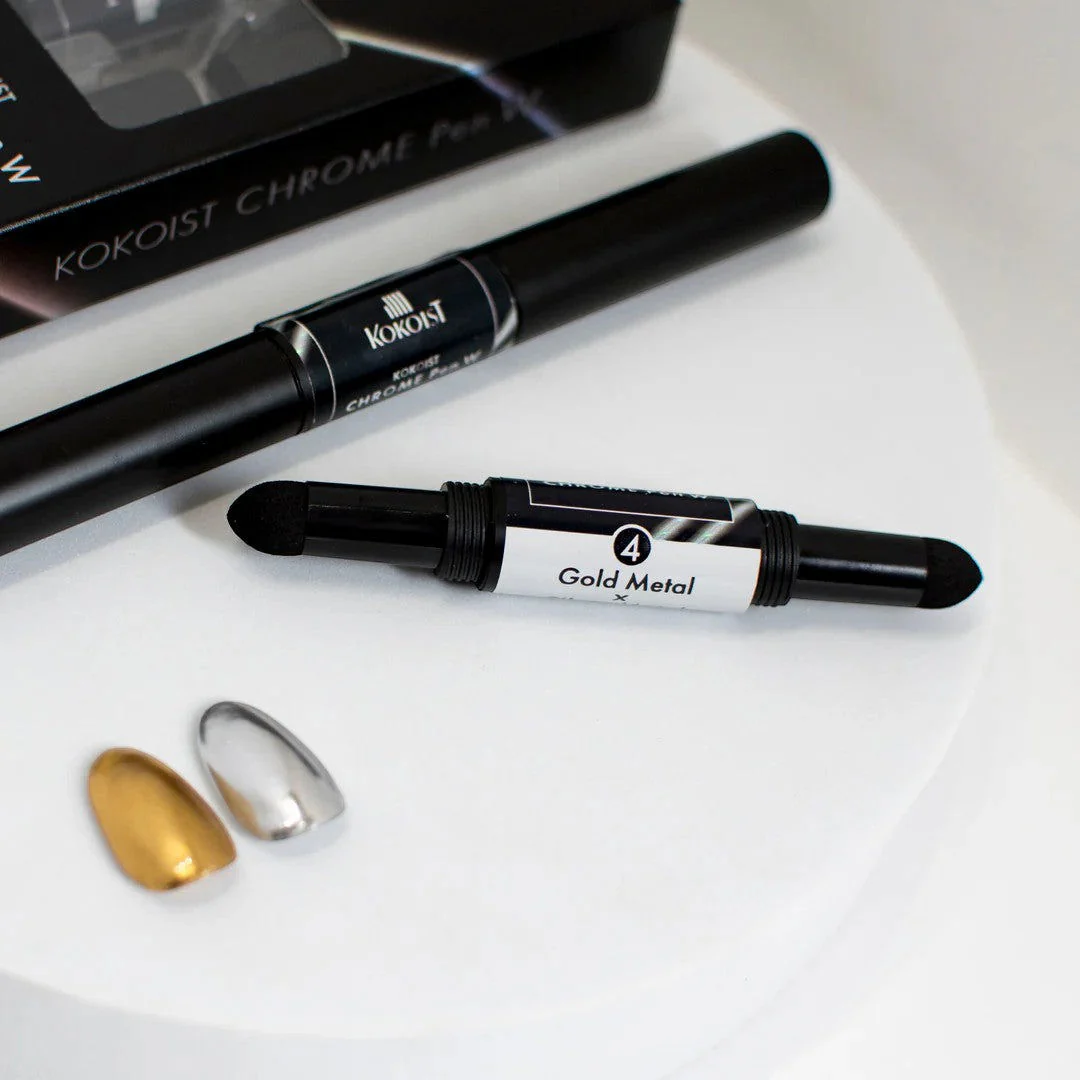 Kokoist Chrome Pen #W4 - Gold Metal x Silver Metal - Image 2