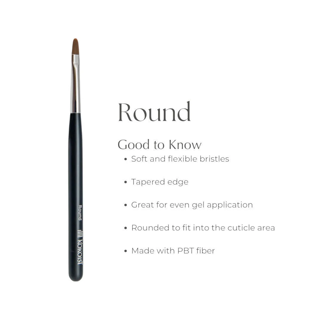 Kokoist Kumanofude Nail Brush - Round - Image 4