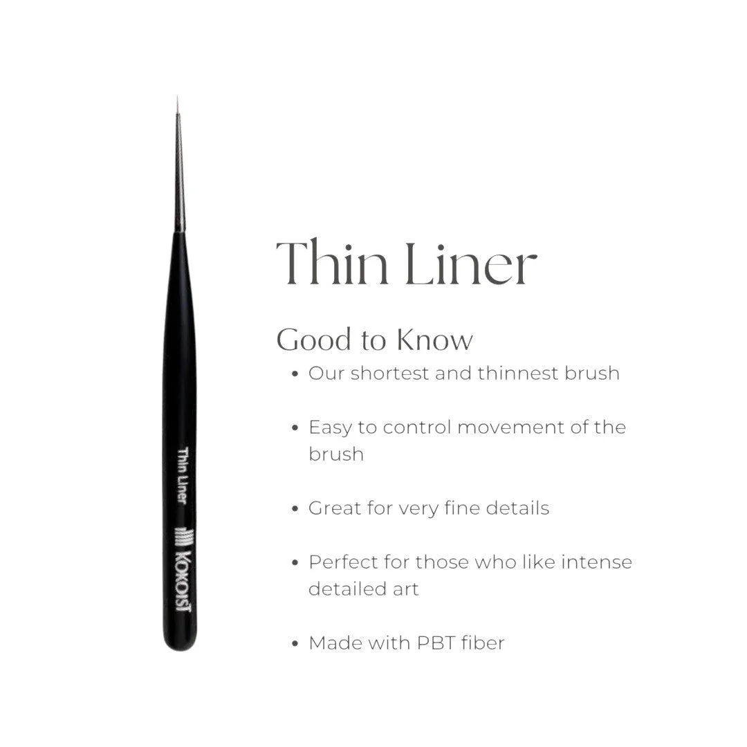 Kokoist Kumanofude Nail Brush - Thin Liner - Image 3