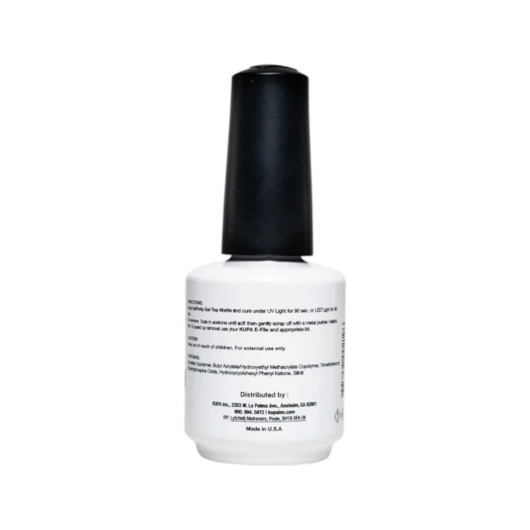 Kupa Gelfinity Soak Off Gel Top Coat - Matte 0.5Oz - Image 2