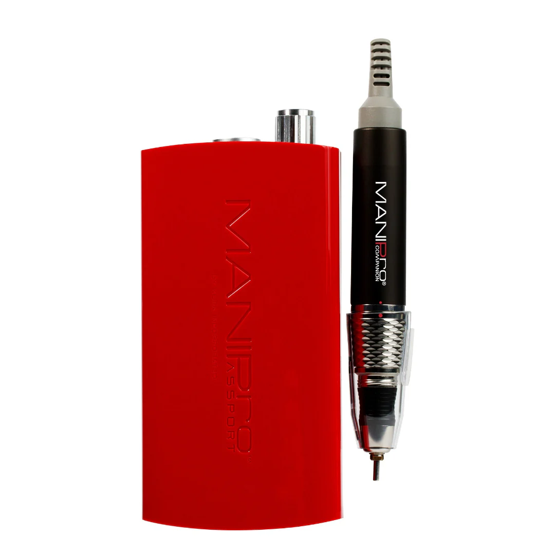 Kupa ManiPro Passport E-File Complete Set w/ Companion Handpiece (Cradle Include) - Red