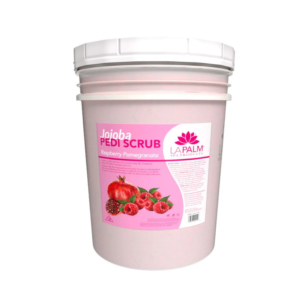 La Palm Pedi Gel Scrub - Raspberry Pomegranate 5Gal Bucket