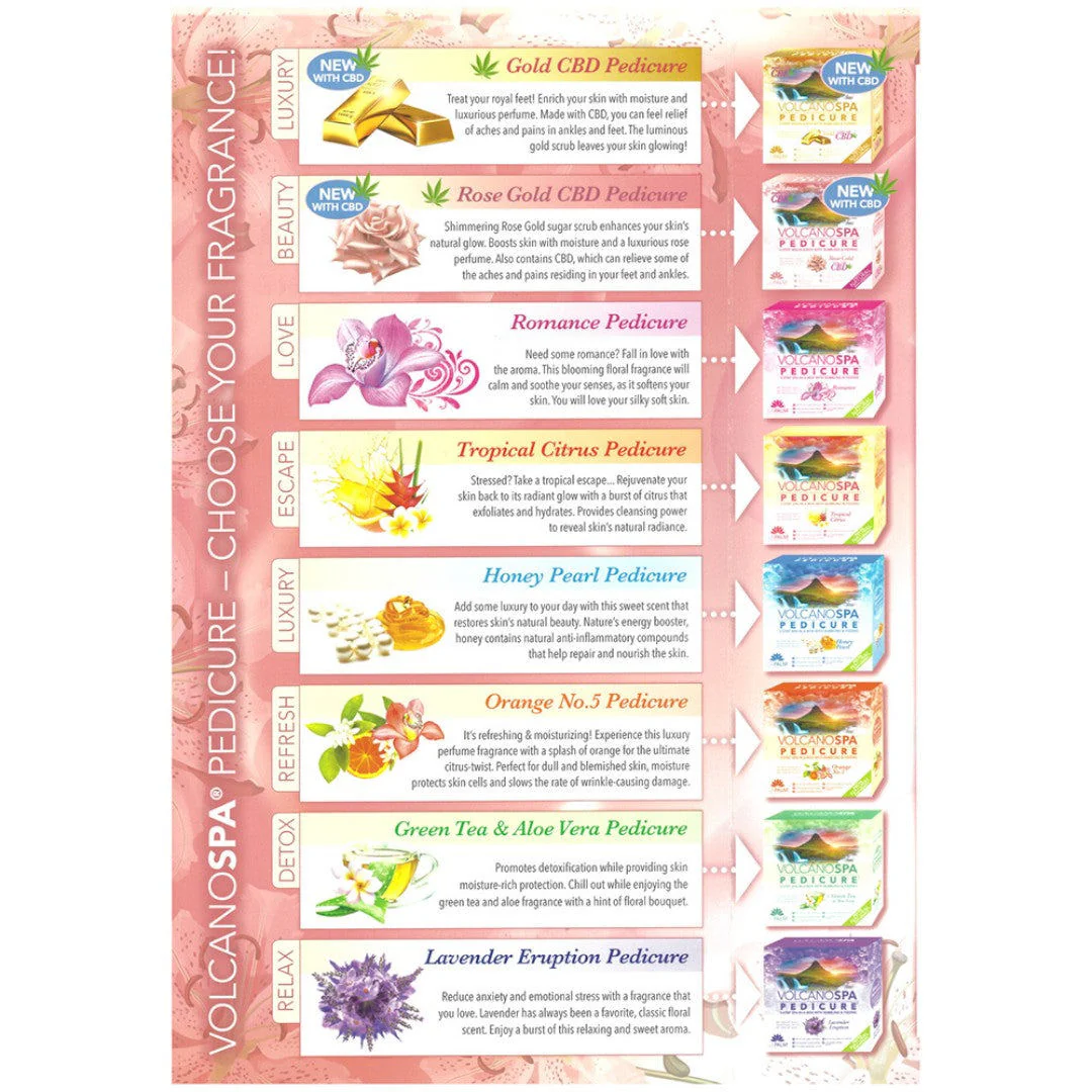 La Palm Volcano Spa Pedicure 6 Step Honey Pearl (Case of 36) - Image 3