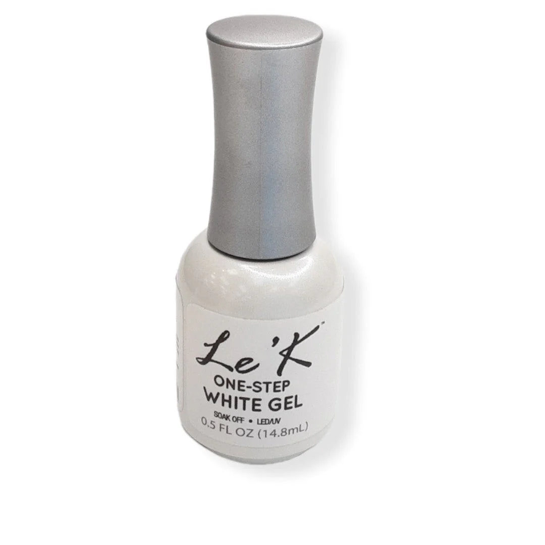 Le'k LED/UV Gel Polish 0.5Oz - One Step White