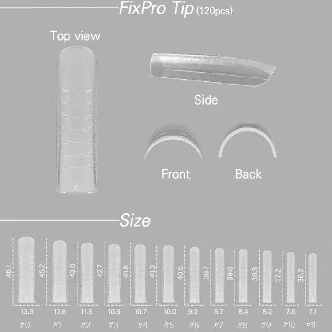 Liuhwa Extension Nail Tips Box - Fixpro (120Pcs) - Image 2