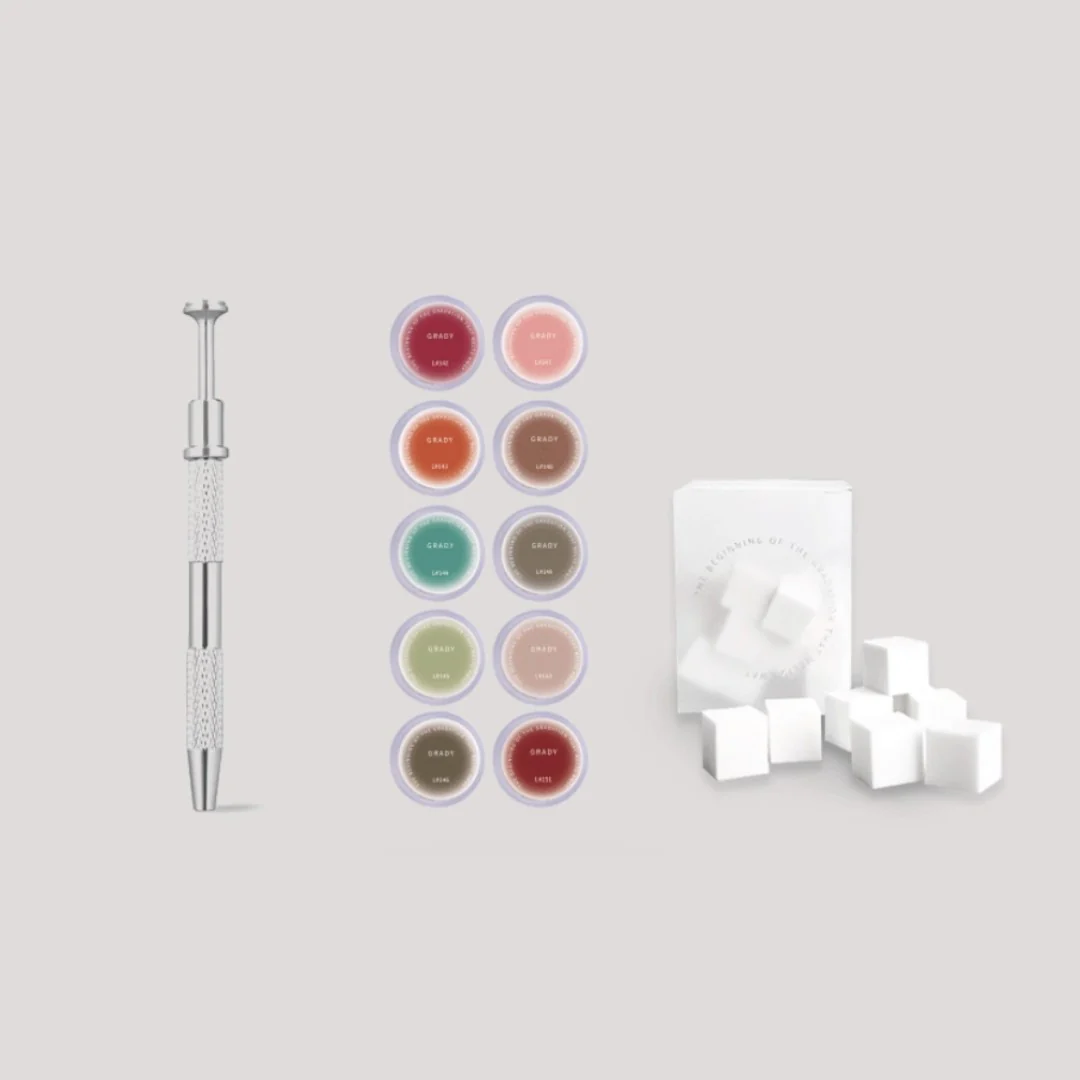 Liuhwa Gradient Gel - Grady2 Collection #L142-L151 (10Pcs) + Grabbing Pen + Sponges