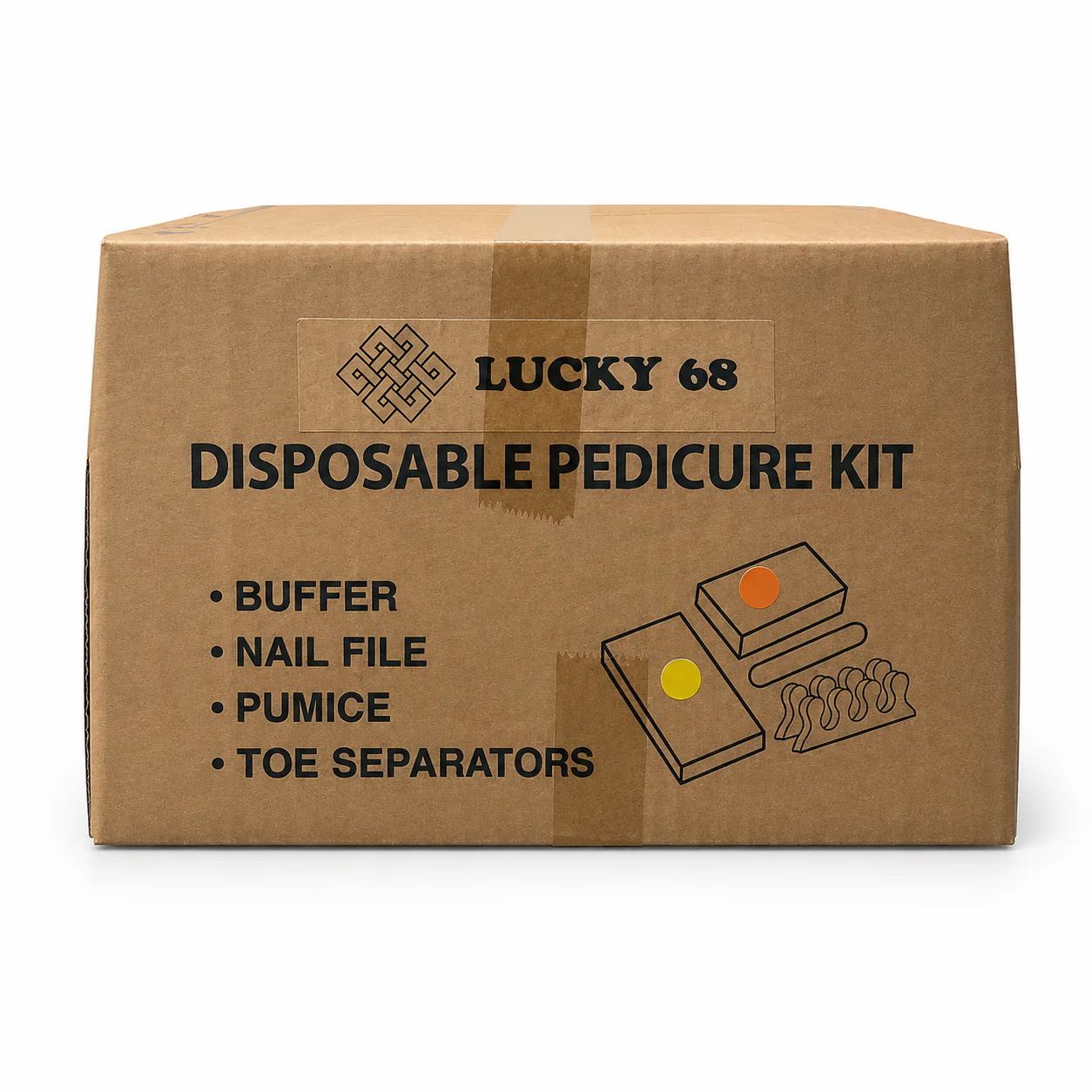 Lucky 68 Disposable 4pcs Pedi Kit (Case of 200) - Image 2